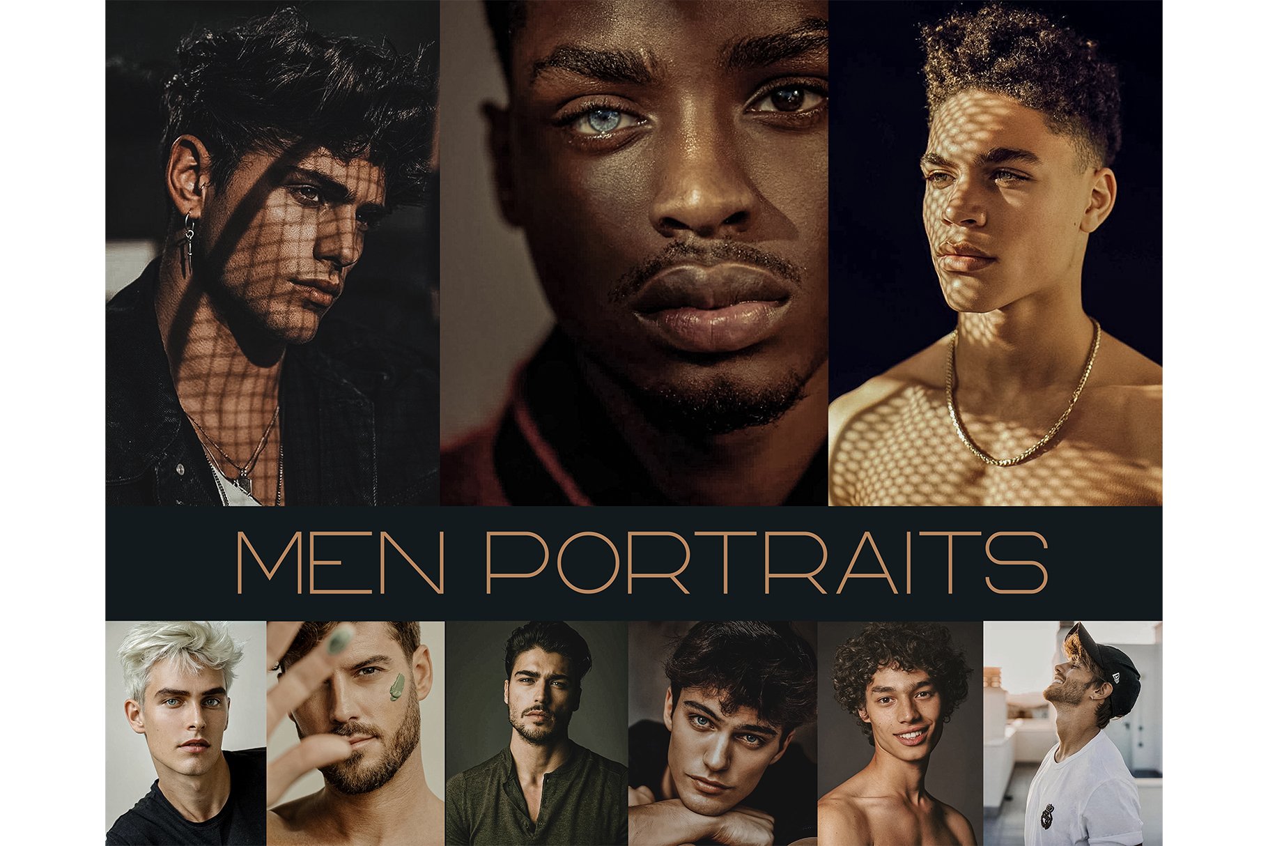 15 MEN PORTRAITS Lightroom Presetscover image.
