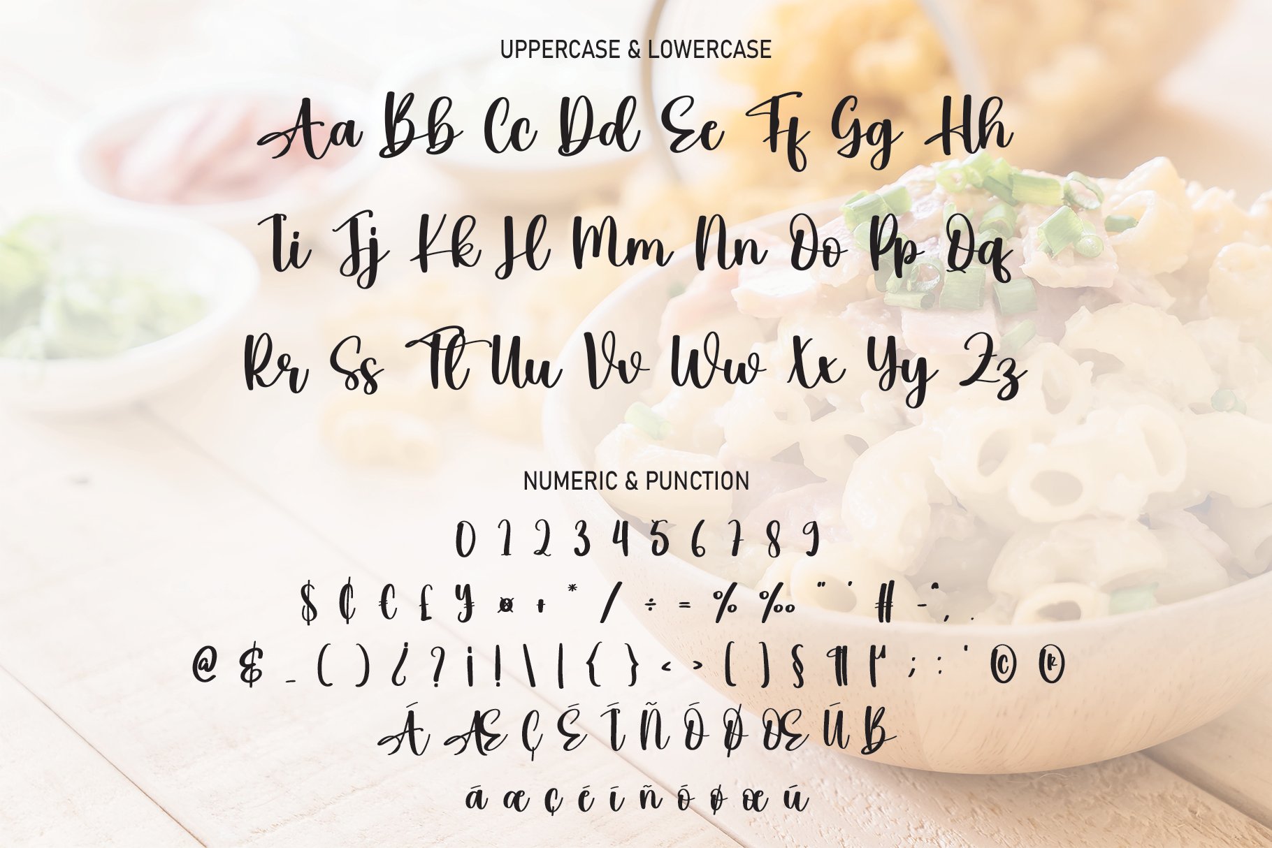 Macaroni | Script Font preview image.