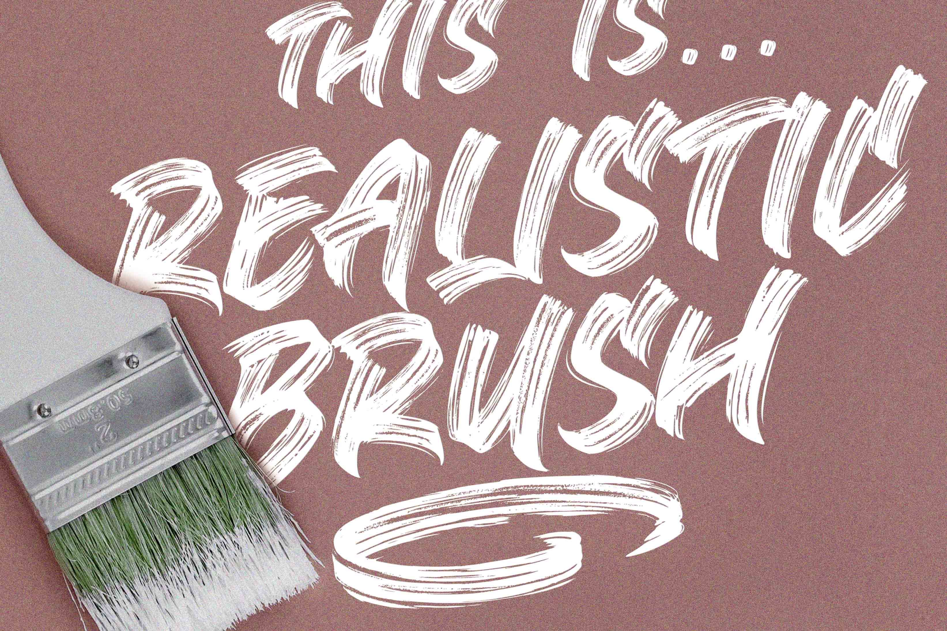 SALE! BLACK BRUNO // Brush Font preview image.