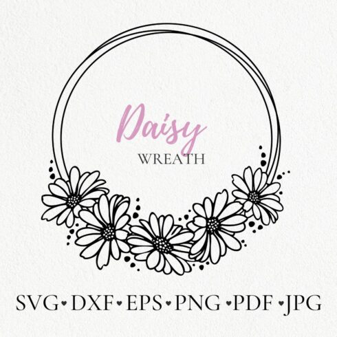 Circle frame with daisy flower for design cover image.