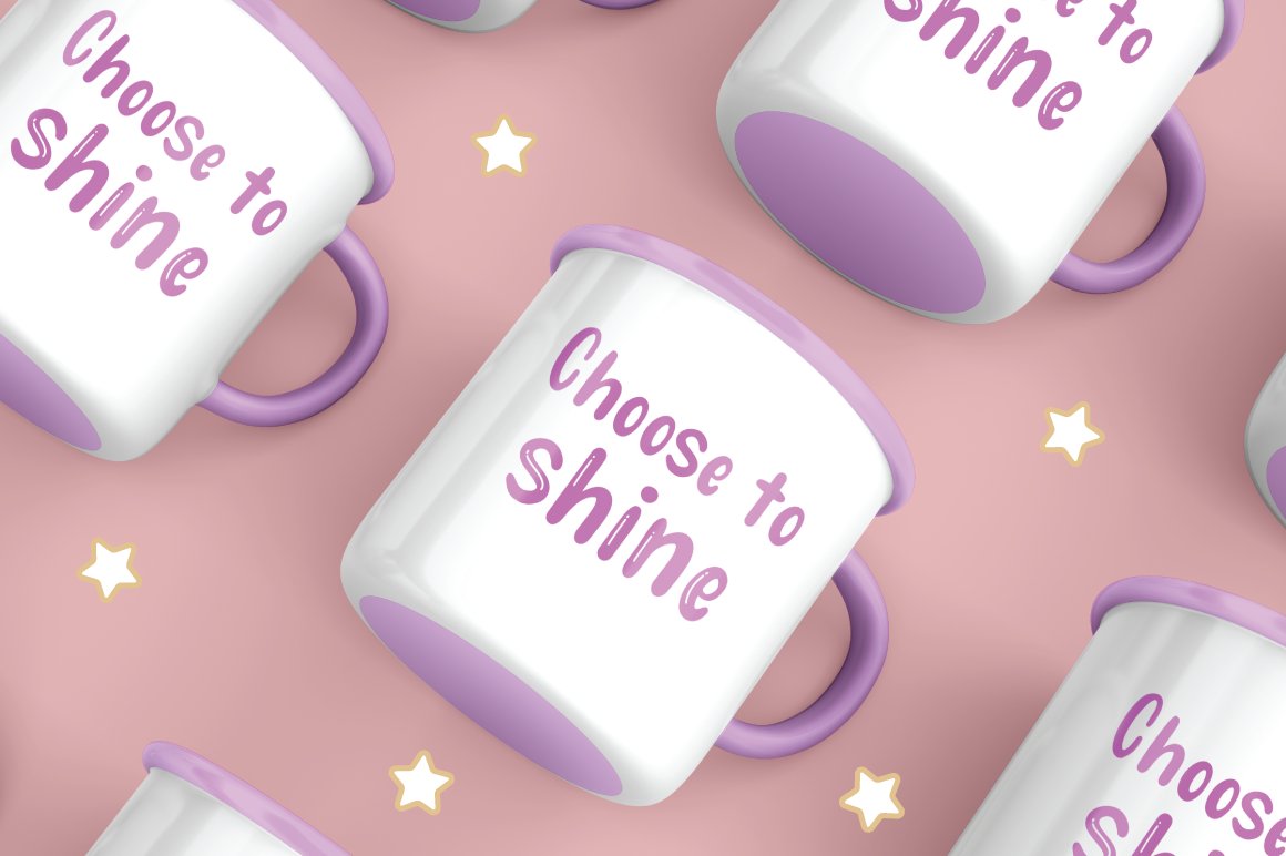 7 choose to shine white purple mug design 866