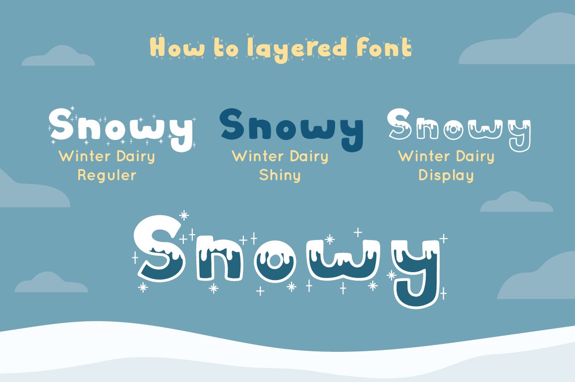 7 how to layered winter dairy font 928