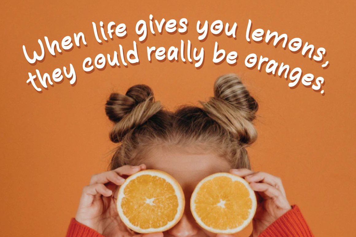 7 oranges and lemons quotes with double buns girl 678
