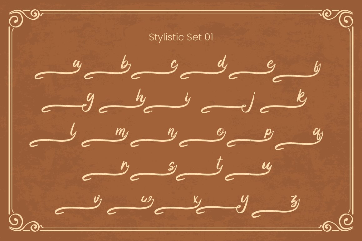 7 yilactha script vintage font swash character 693