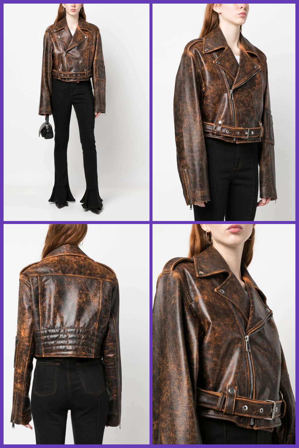 Manokhi marbled leather jacket.