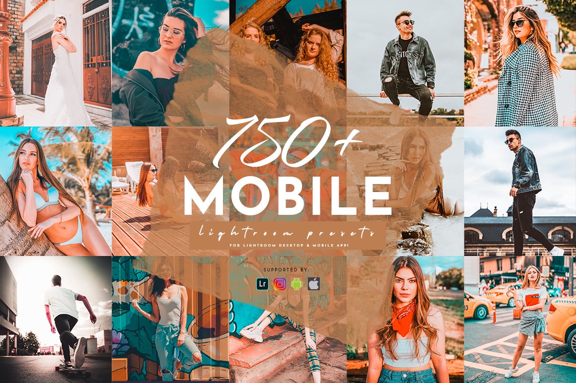 750+ Lightroom Mobile Presets Packcover image.