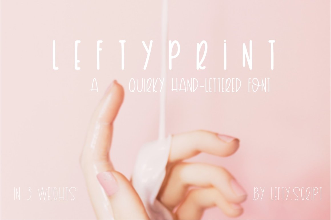 Lefty Print - Hand Lettered Font cover image.