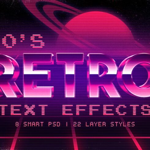 80's inspired Photoshop text effectscover image.