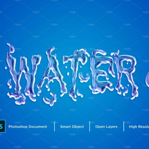 Water Text Effect & Layer Stylecover image.