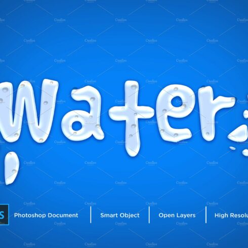 Water Text Effect & Layer Stylecover image.