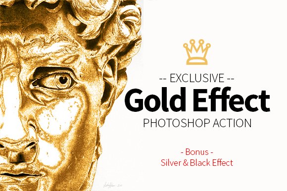 Gold Effect Photoshop Actioncover image.