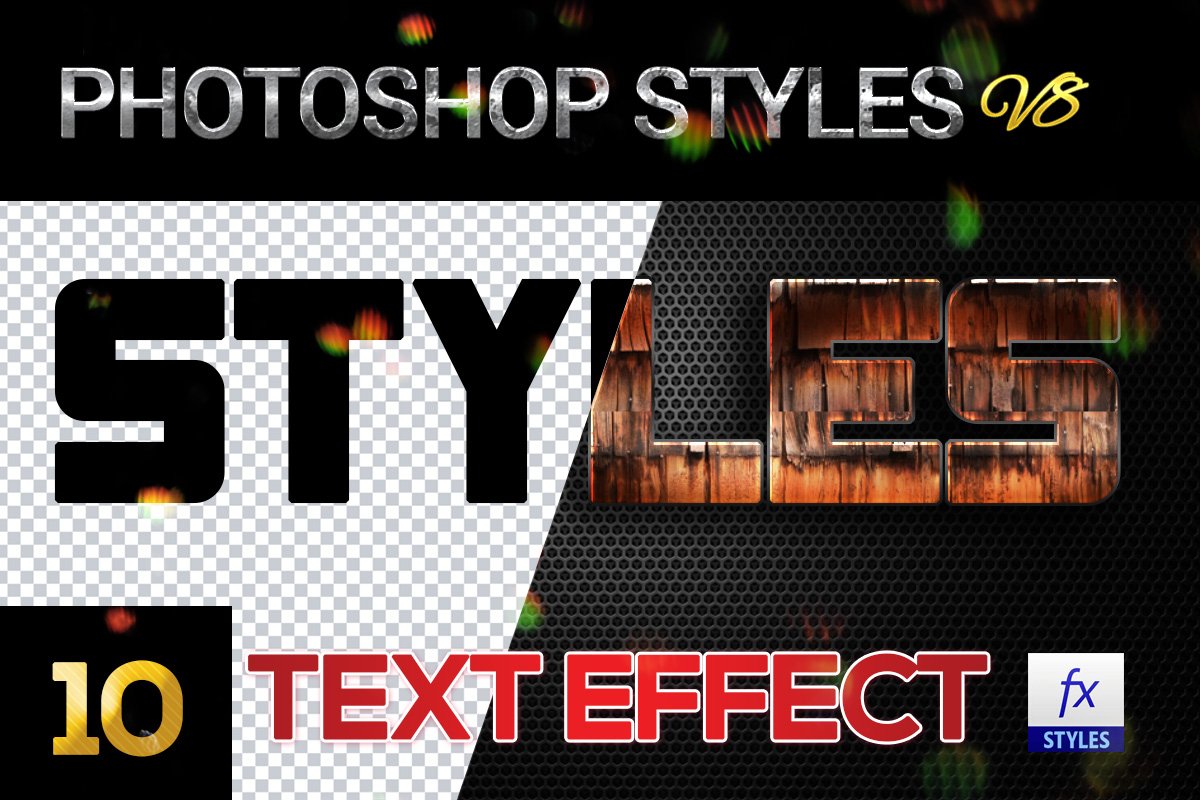 10 creative Photoshop Styles V08cover image.