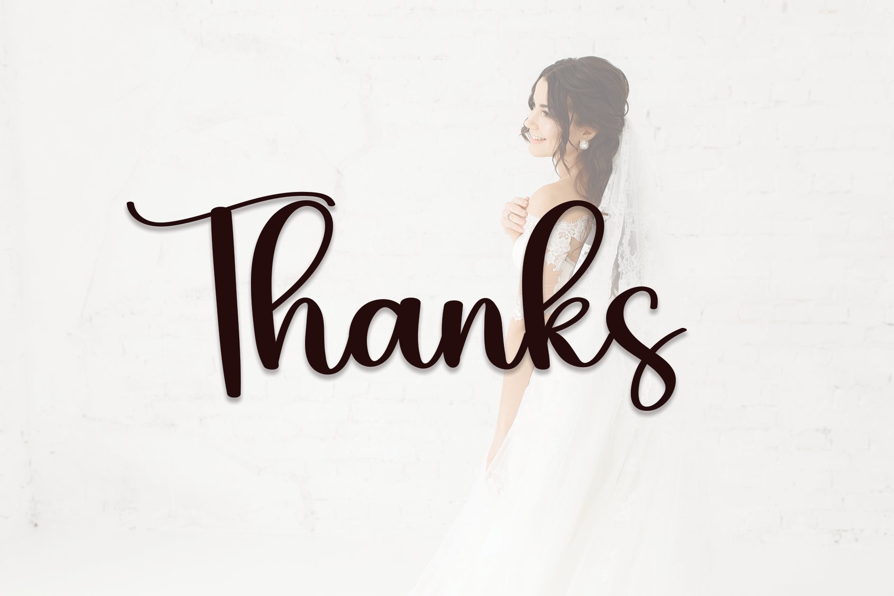 Bride | Script Font preview image.