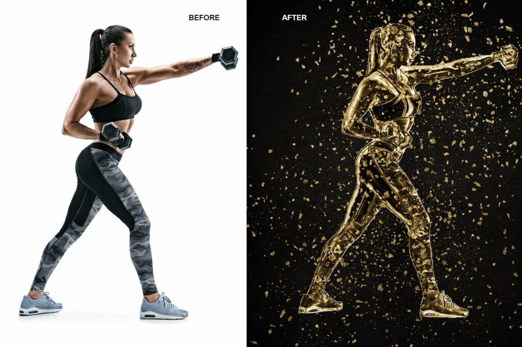 Sprinkle Action Image Gold Sprinkle Photoshop Action – MasterBundles