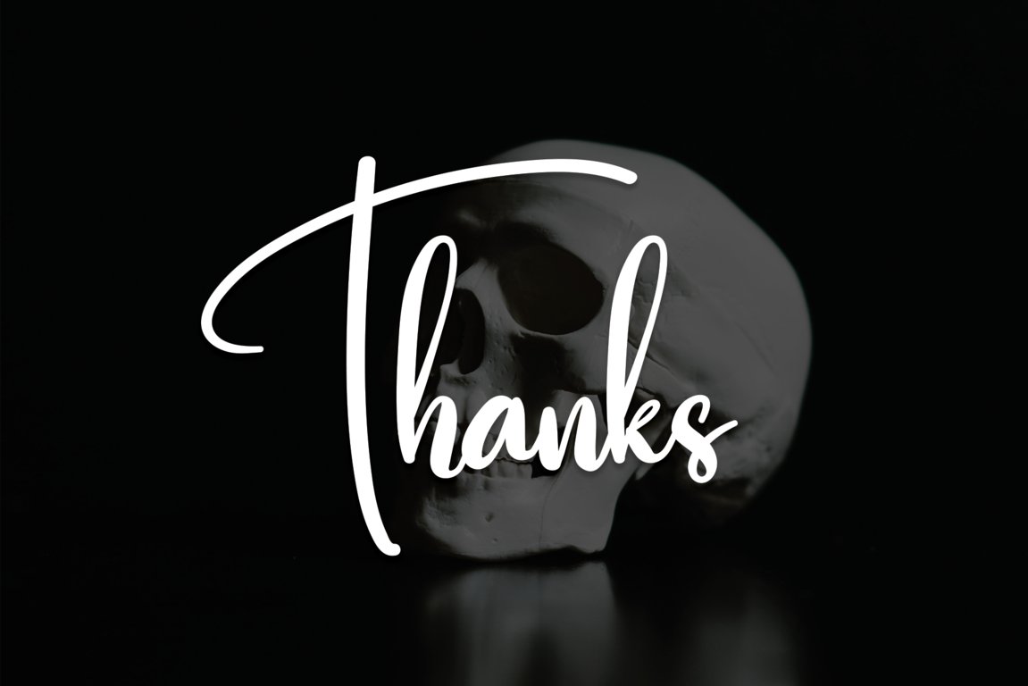 Skeleton | Script Font preview image.