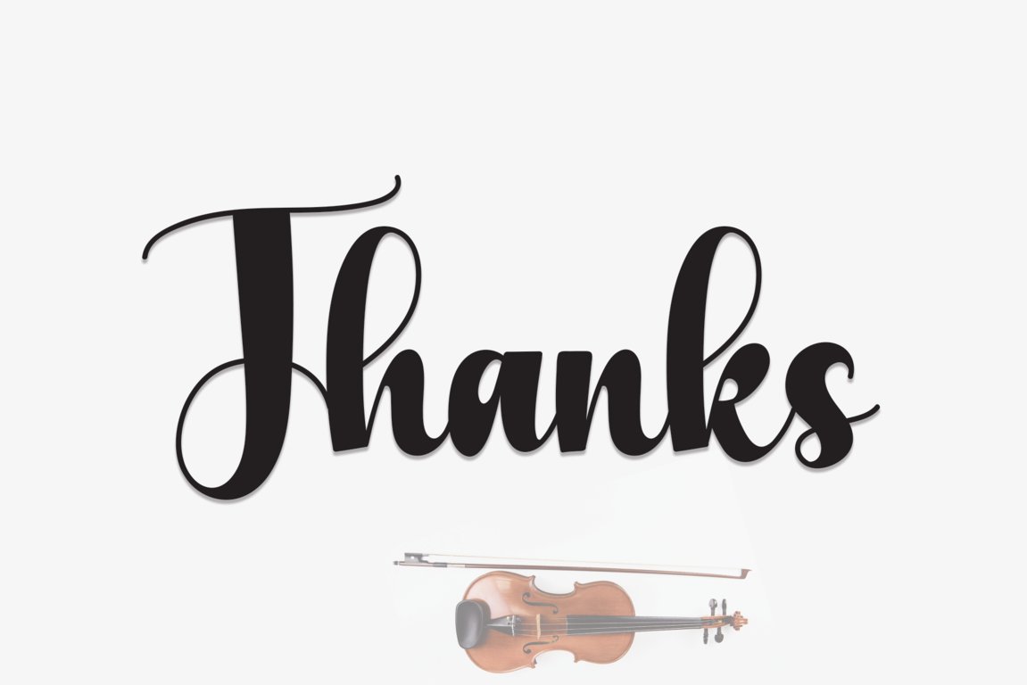 Violin | Script Font preview image.