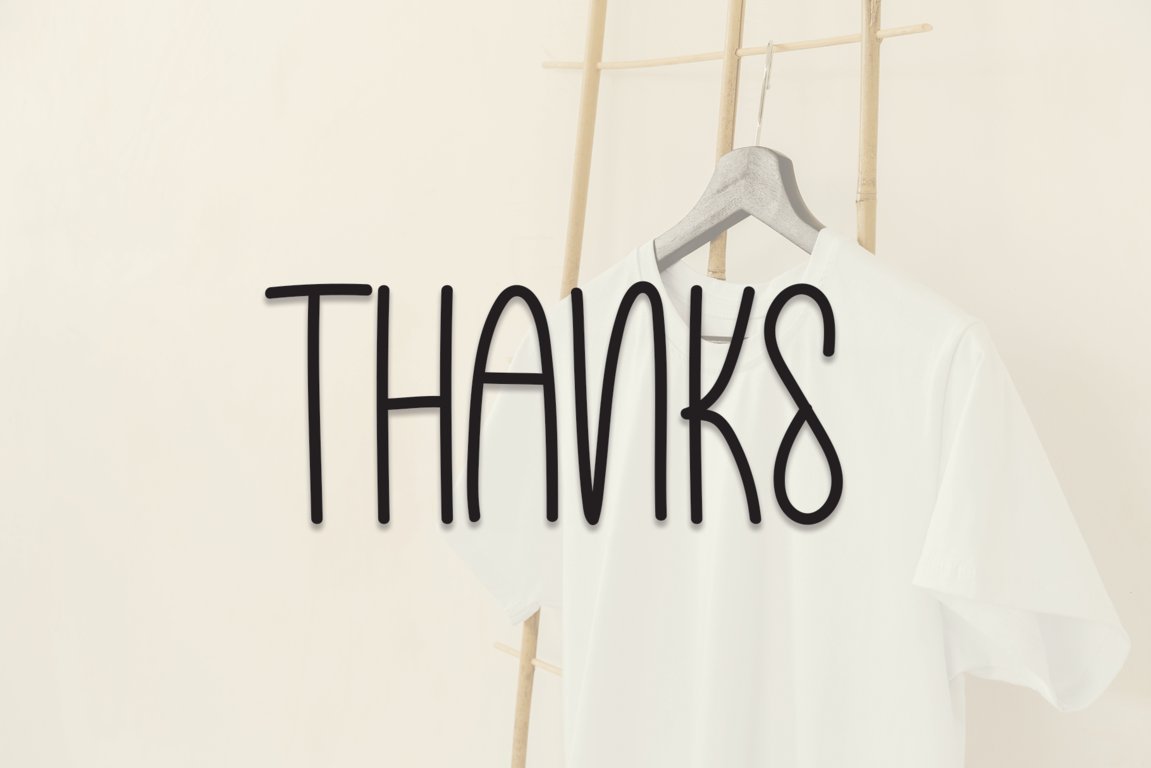 Tshirt | Script Font preview image.