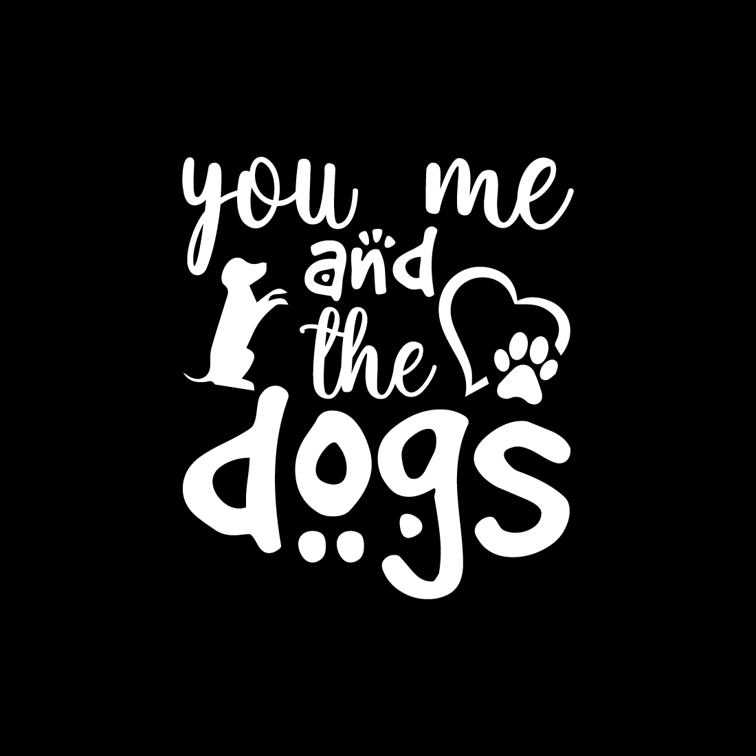 Dog Lover T-Shirt Design preview image.