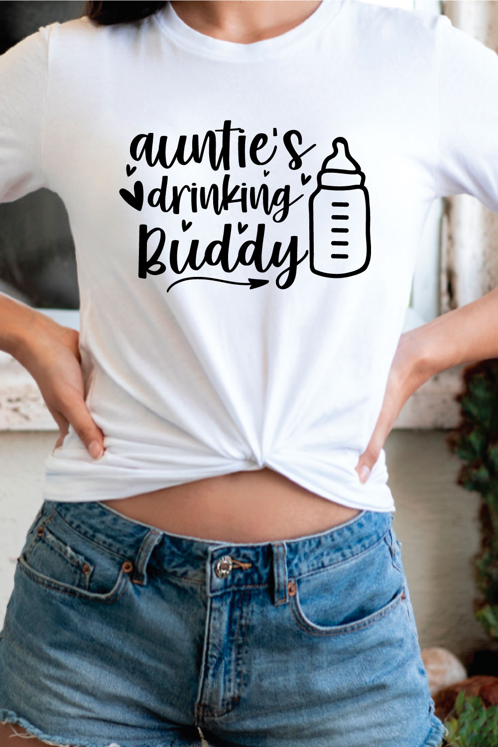 auntie\'s drinking buddy svg pinterest preview image.