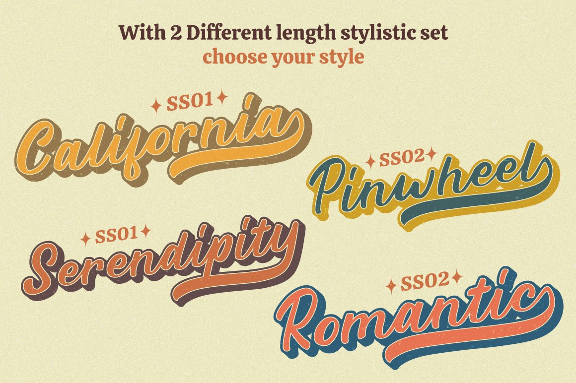 8 battina vintage font stylistic sheet example 246