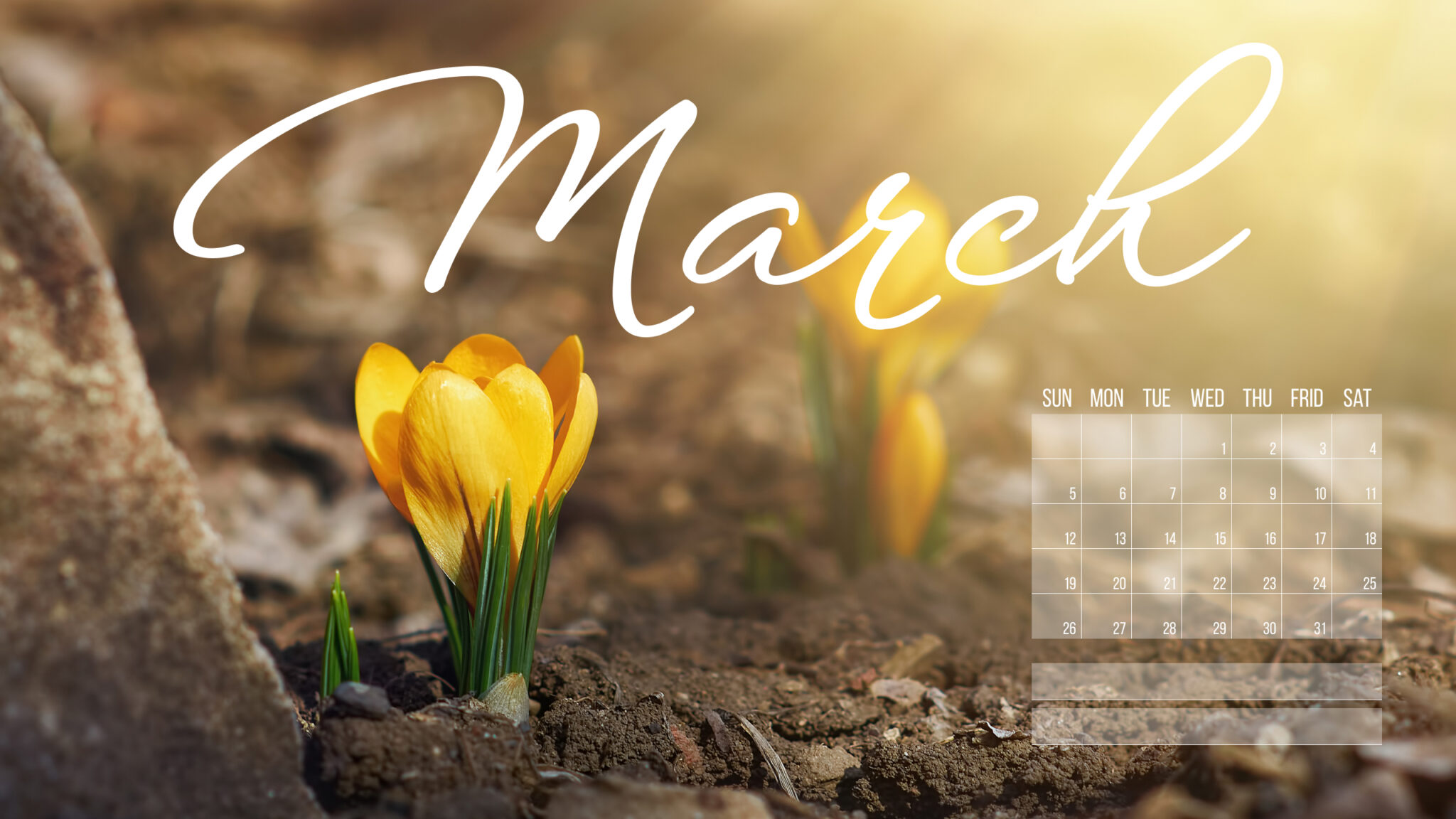Free Cute March Calendar - MasterBundles