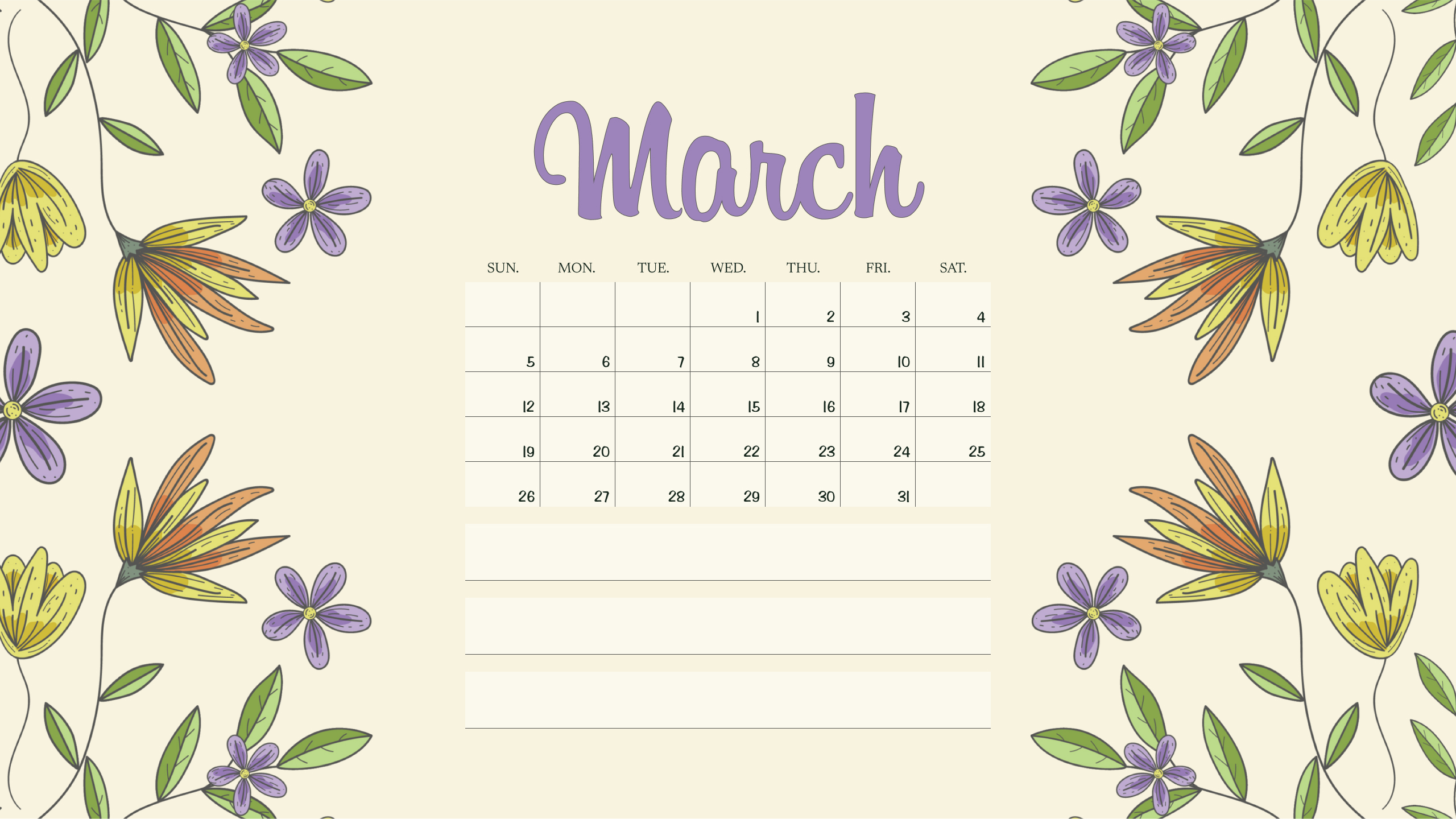 8 calendar march 9 2560h1440 604