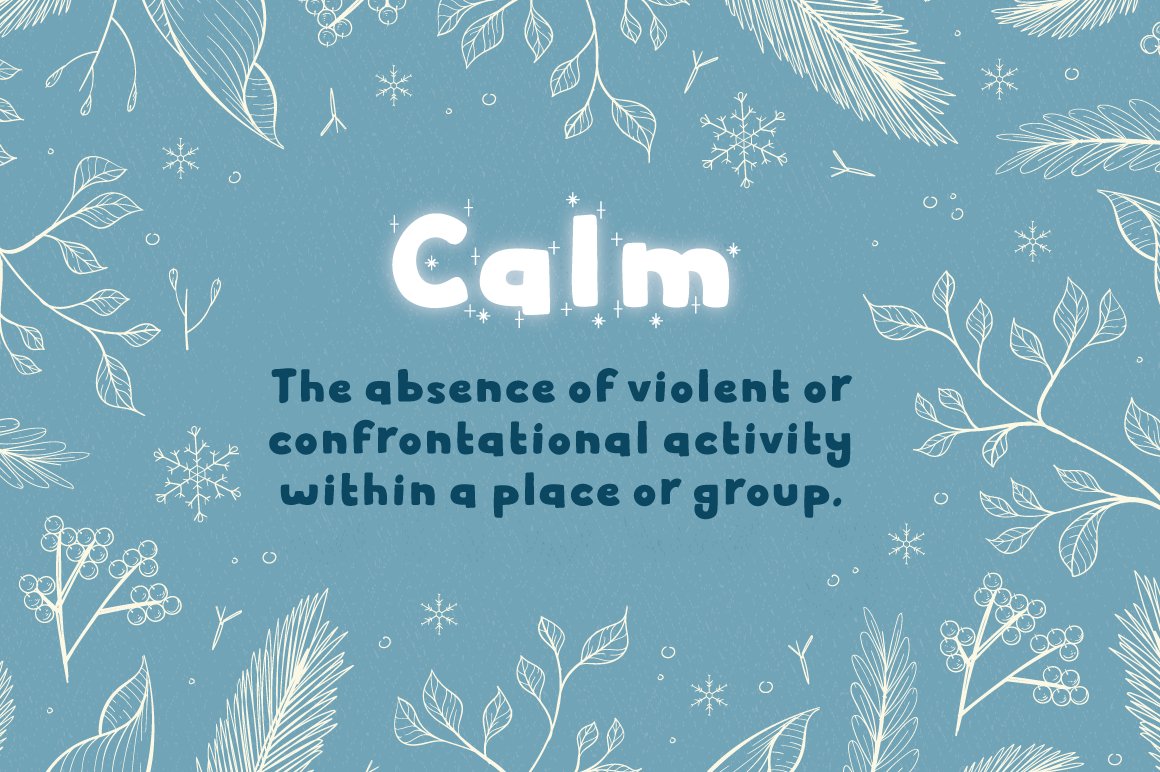 8 calm quotes with blue hand drawn winter vibe 68