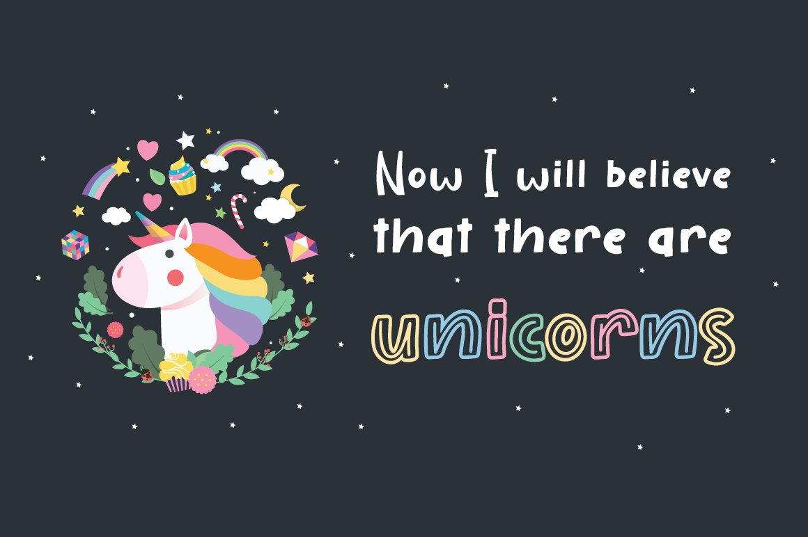8 full color cute unicorn with cupcake love sprinkle rainbow rubik leaves diamond candy moon star and cloud 702