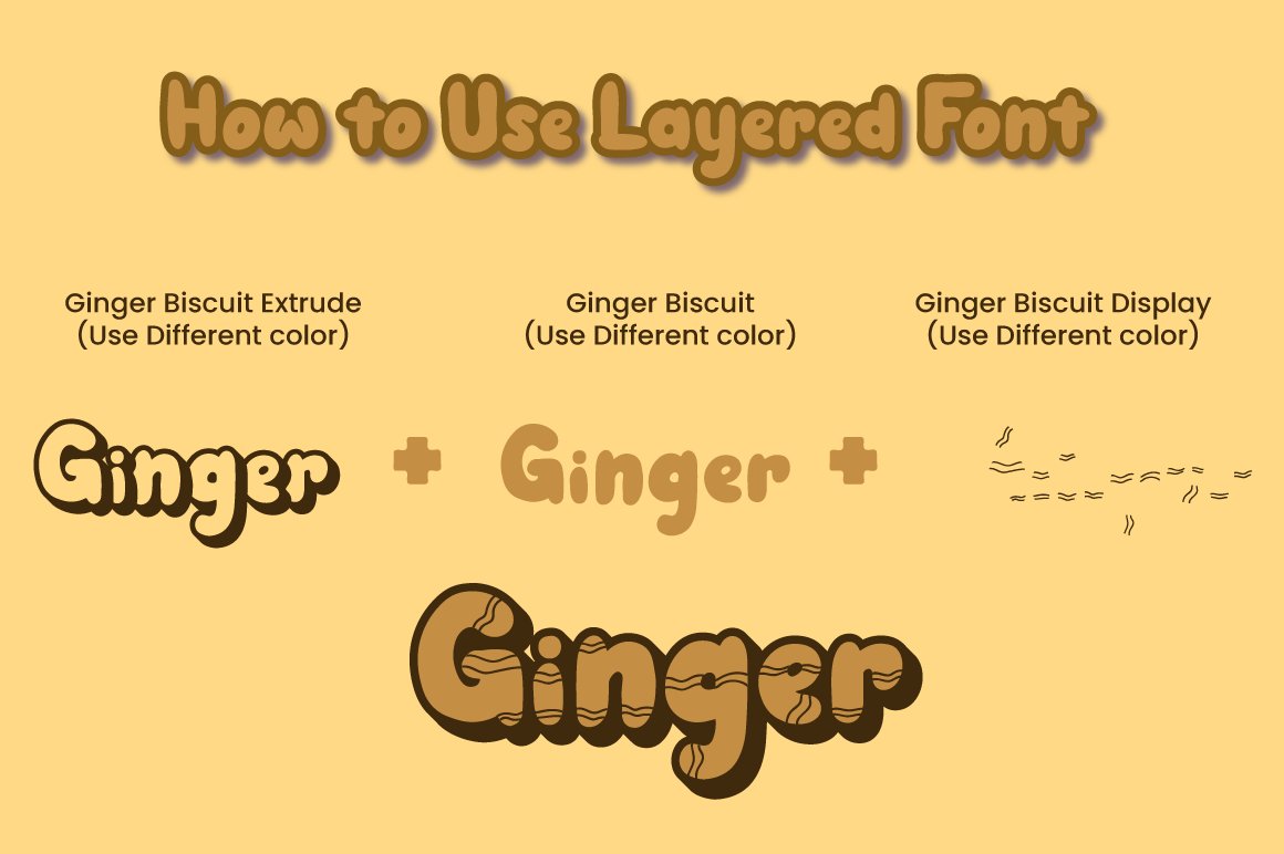 8 how to use ginger biscuit layered font 176