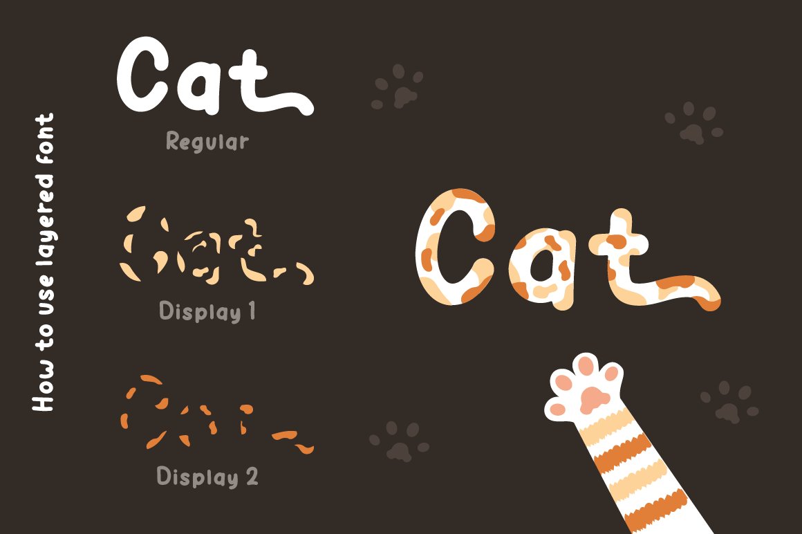 8 how to use layered font calli cat 820