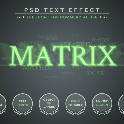 Matrix - PSD Editable Text Effectcover image.