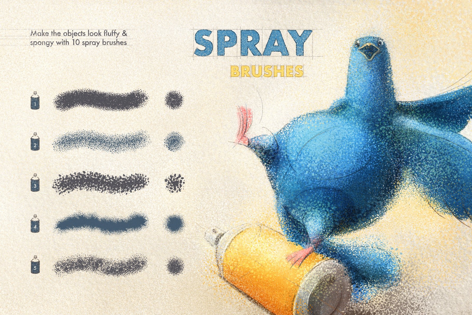 8 spray brushes 546