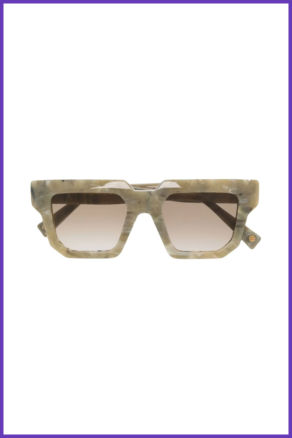 Giaborghini marbled square frame sunglasses.