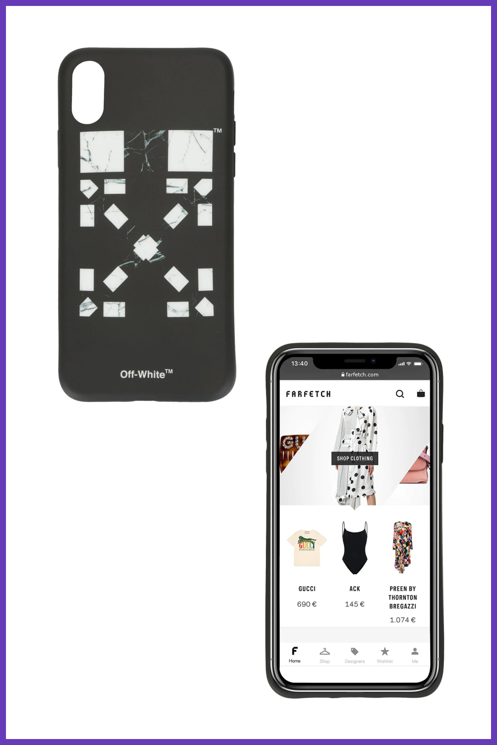 Off white x vancouver marble arrows iphone x case.