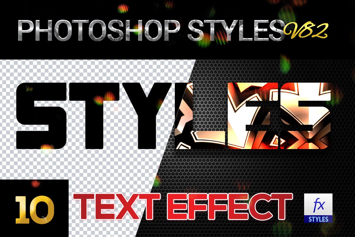 10 creative Photoshop Styles V82cover image.