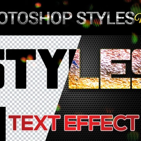 10 creative Photoshop Styles V87cover image.