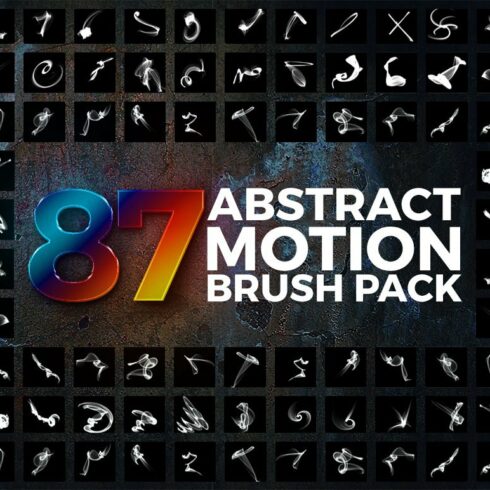 87 Abstract Motion Brush Packcover image.