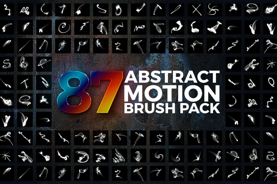 87 Abstract Motion Brush Packcover image.