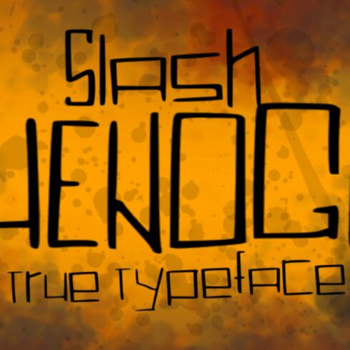 Slash Hendge style font cover image.
