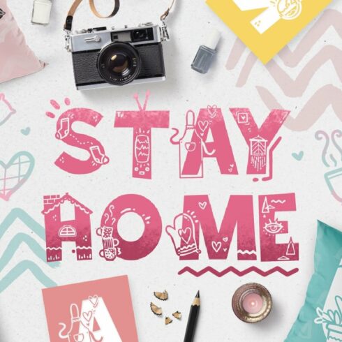 Stay Home - Doodle Font cover image.
