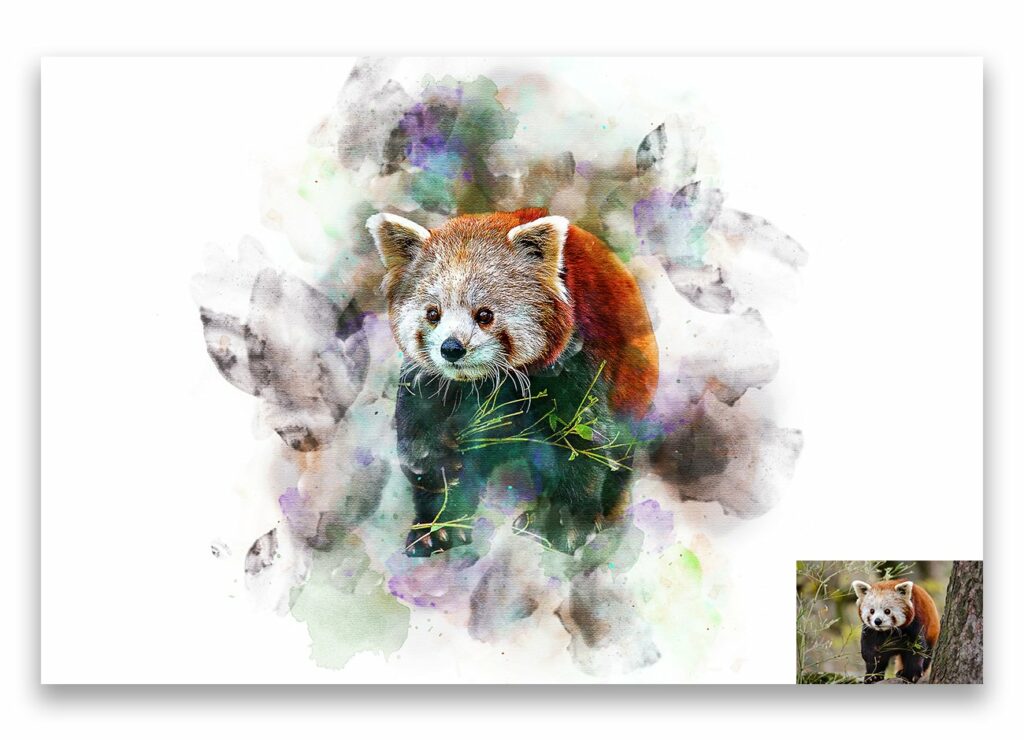 Wet watercolor Art Photoshop Action – MasterBundles