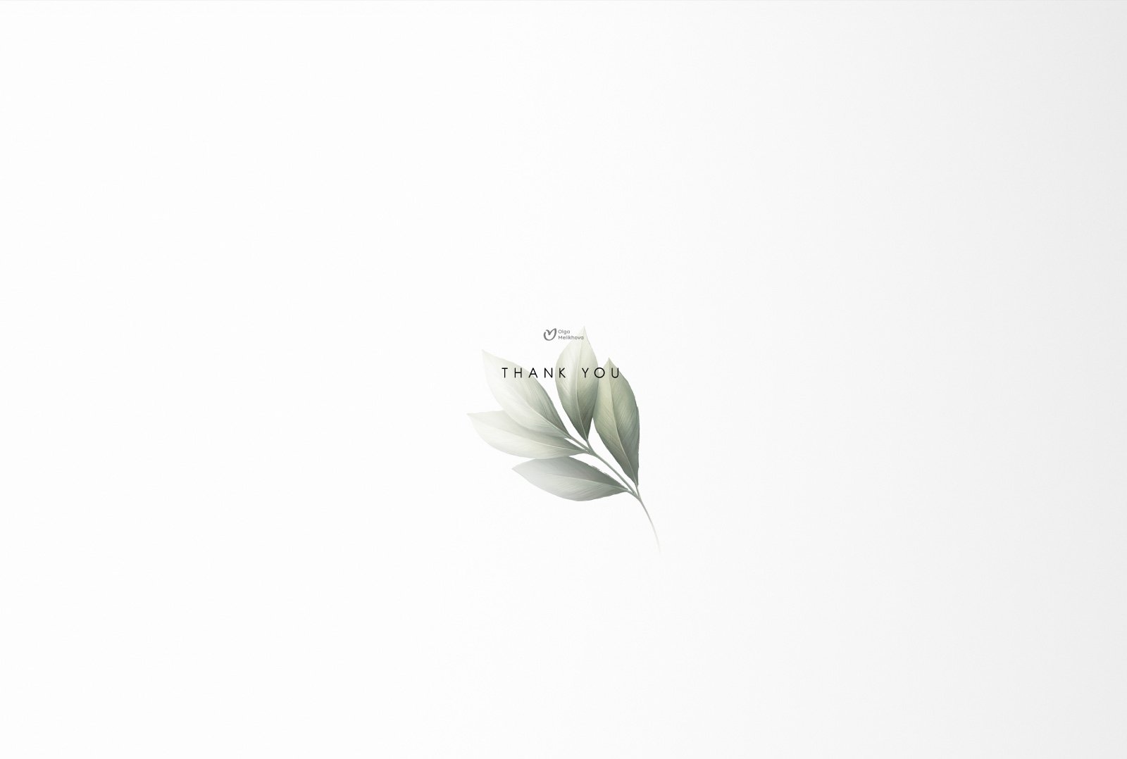 White background with a green leaf on it.