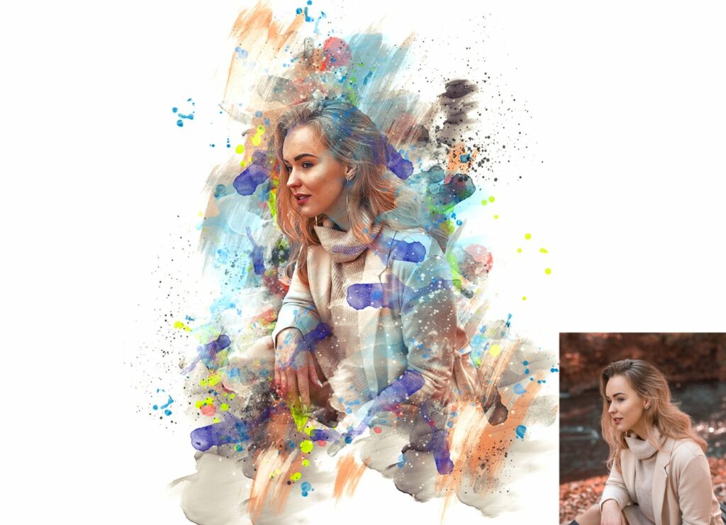 Extreme Watercolor Photoshop Action – MasterBundles