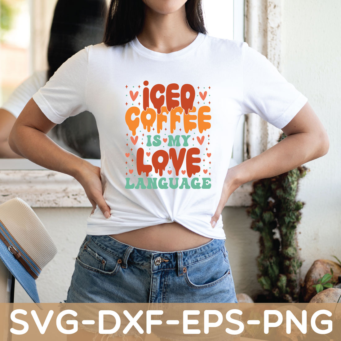 iced coffee is my love language retro preview image.