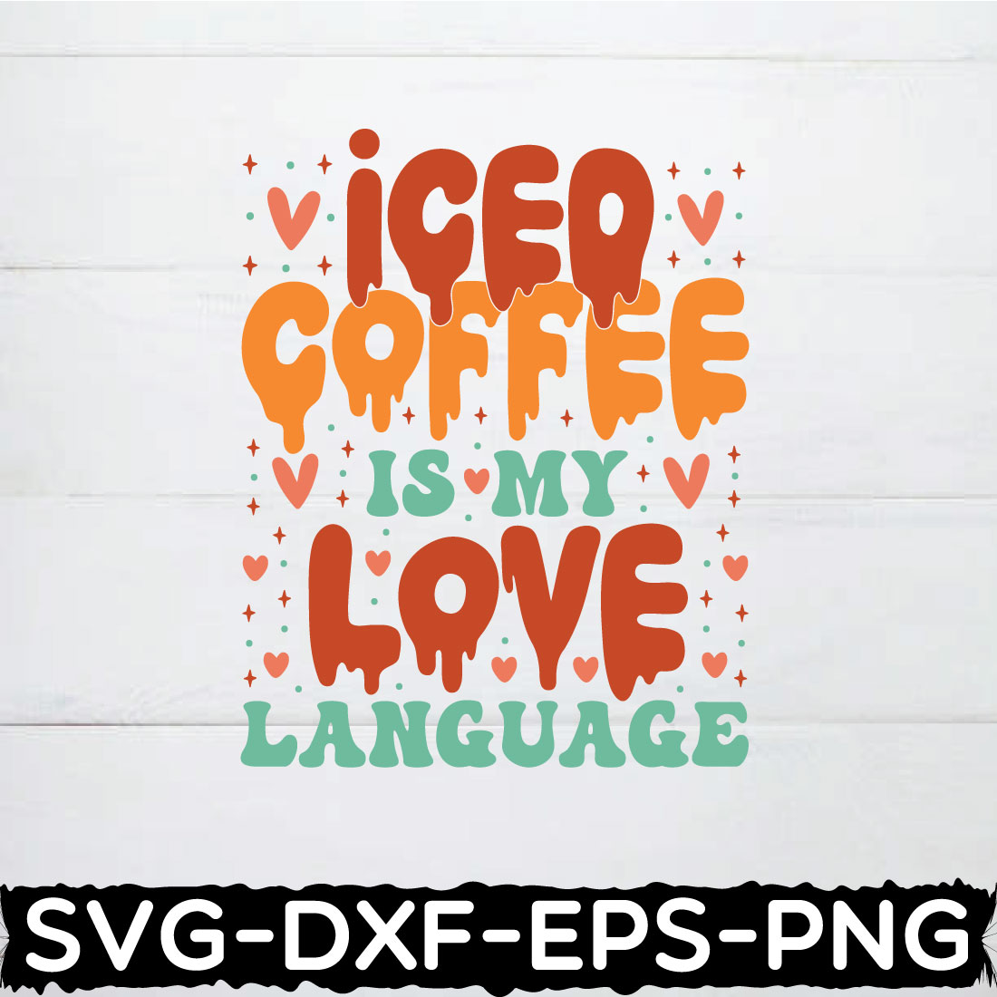 iced coffee is my love language retro cover image.