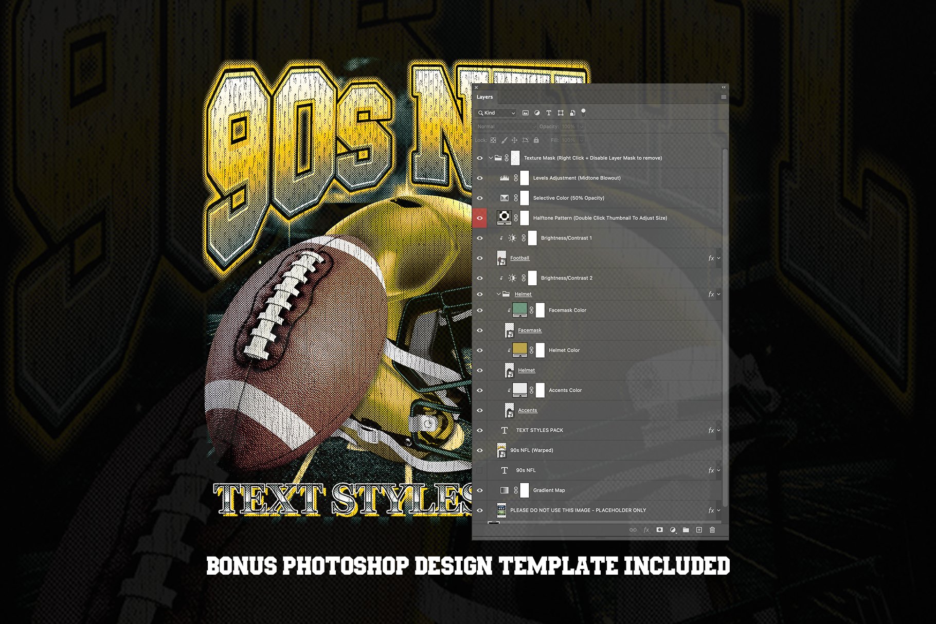 90s NFL Text Styles Pack • Vol 1preview image.