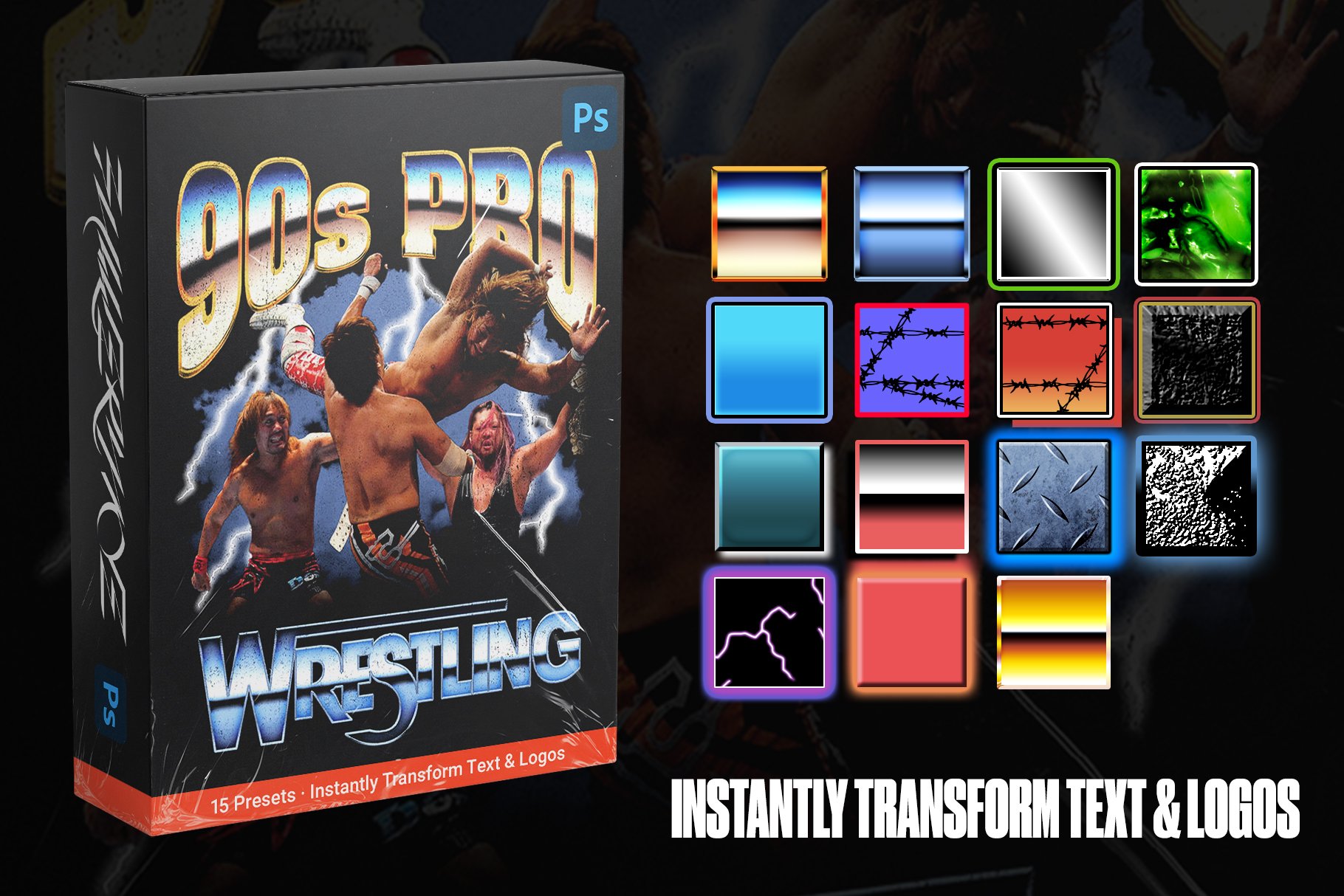 90s Wrestling Text Styles Pack Vol 2cover image.