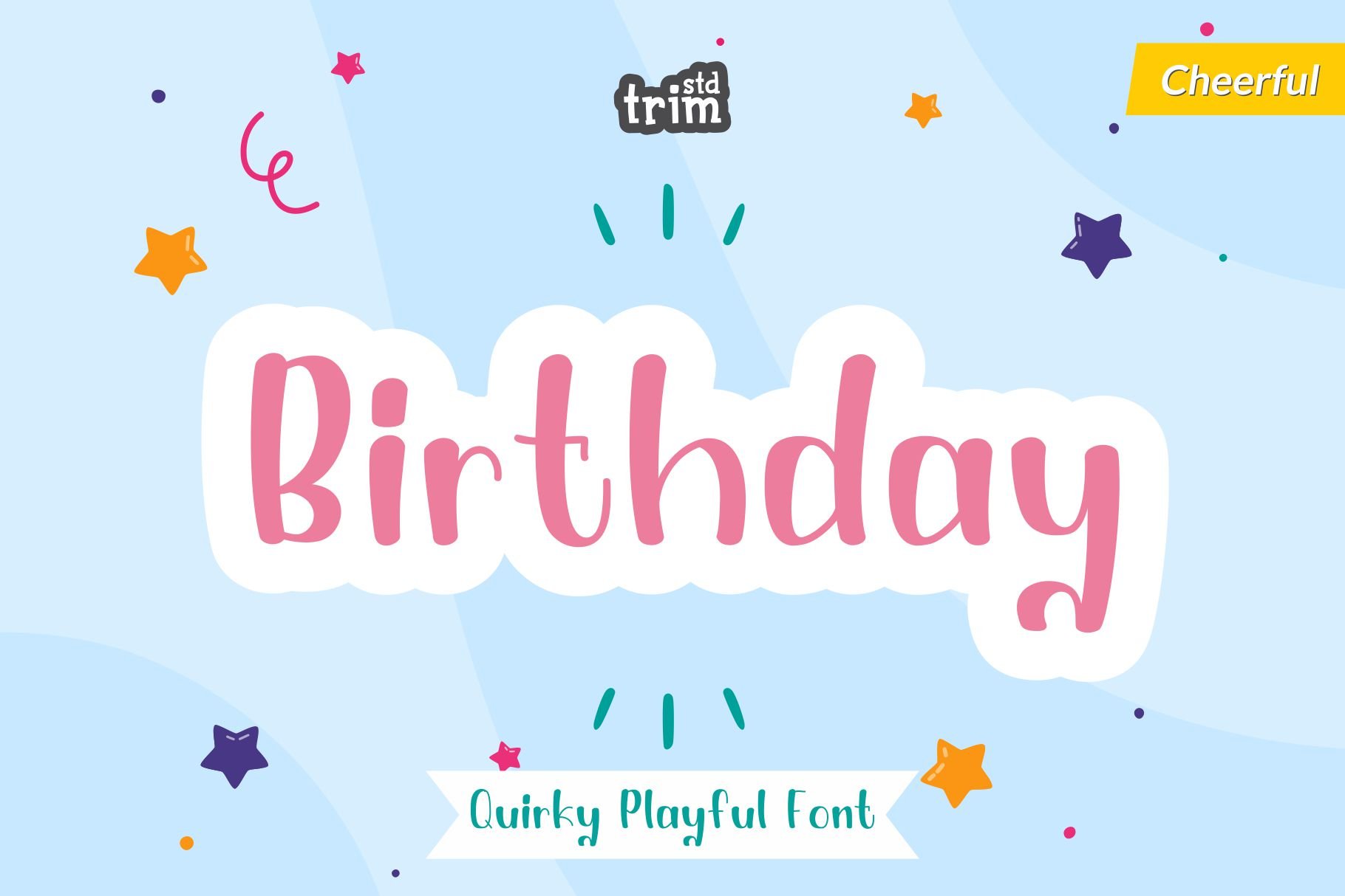 Birthday Quirky Playful Display Font cover image.