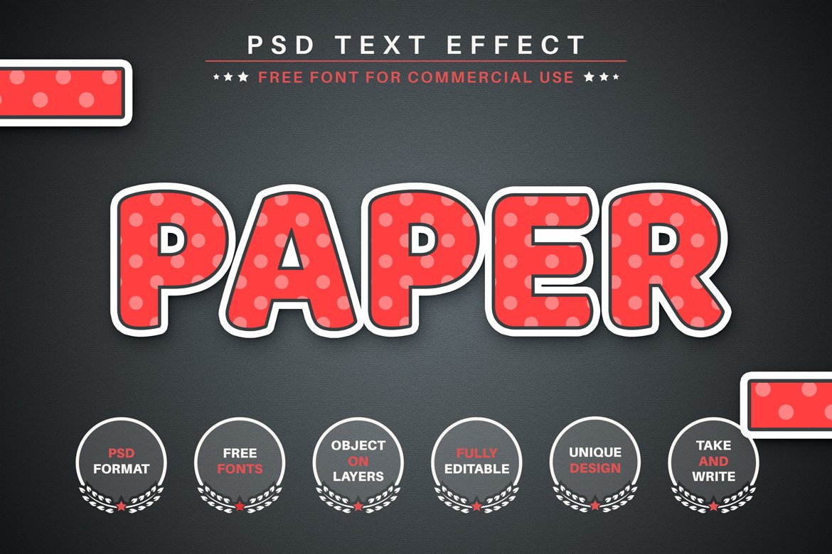 Paper Sticker - Editable Text Effectpreview image.
