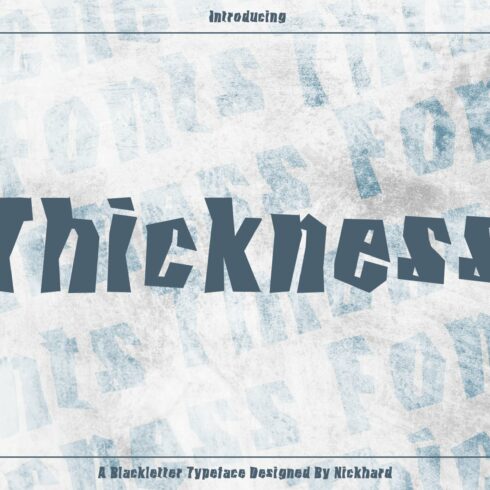 Thickness Font cover image.